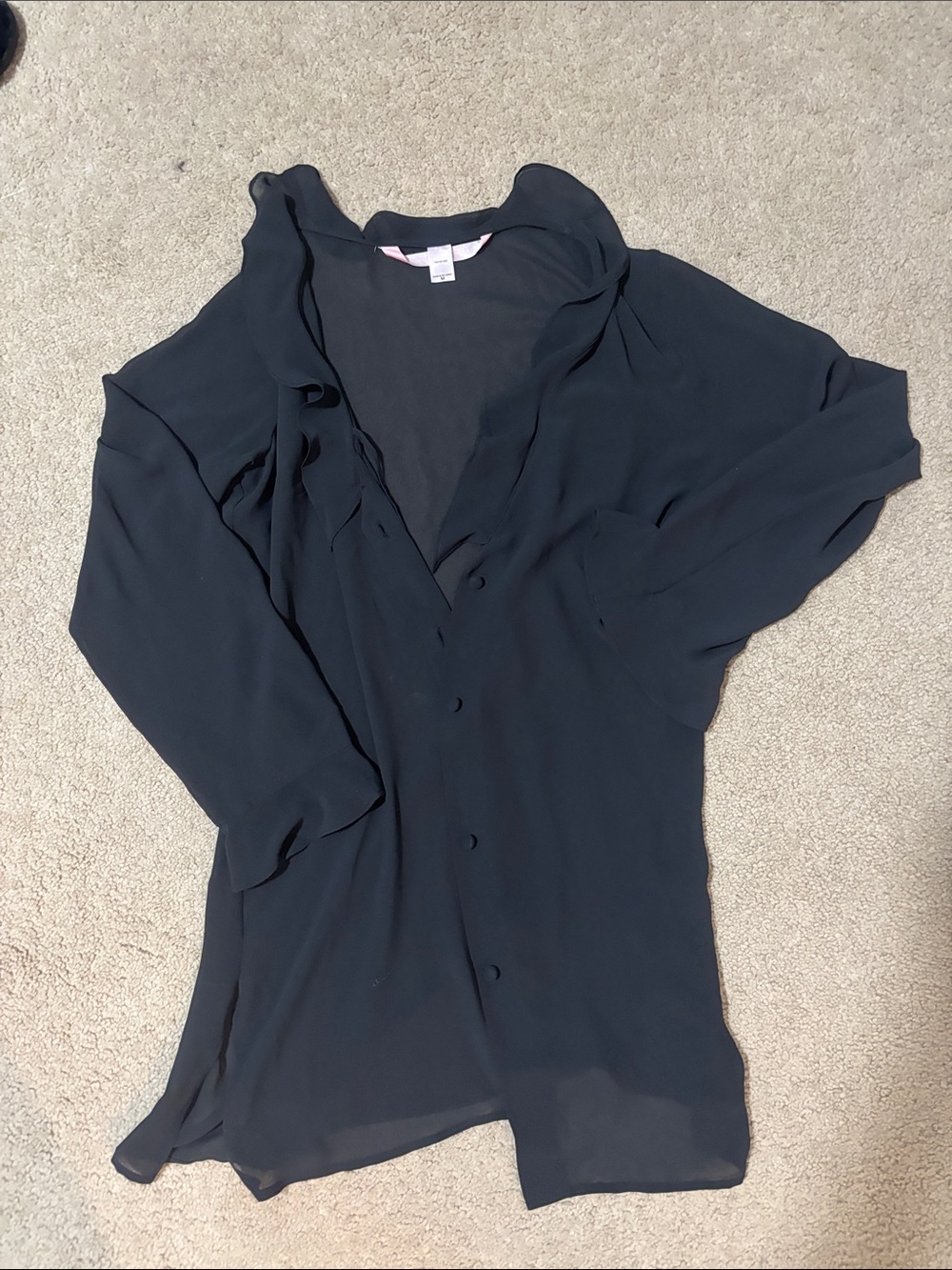 Victoria's Secret Black Top with Pink Label